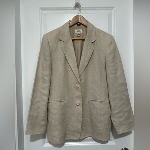 Talbots Beige Linen Women's Blazer Size 12